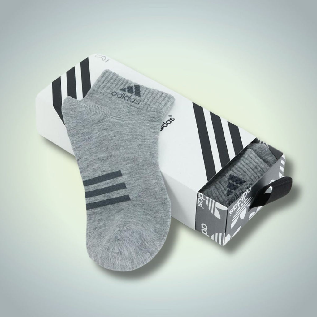 Adidas set de 6 perechi de șosete scurte, 40-45. Negru, gri, alb. Calitate premium