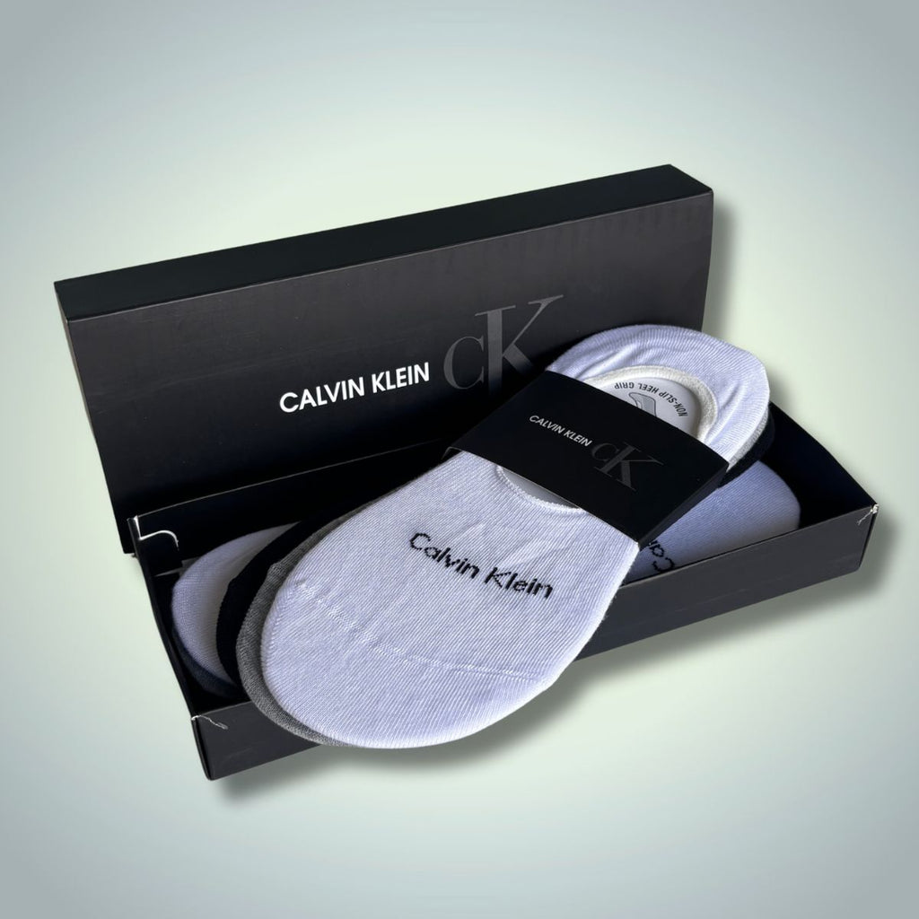 Calvin Klein set de 6 perechi șosete invizibile, 40-45. Negru, gri, alb. Calitate premium