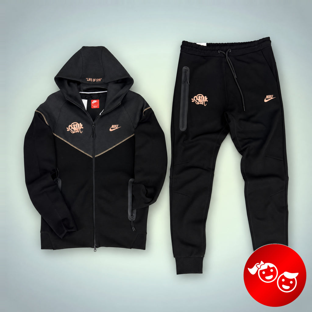 Nike Tech Fleece Trening pentru Copii. Negru / Gri grafit