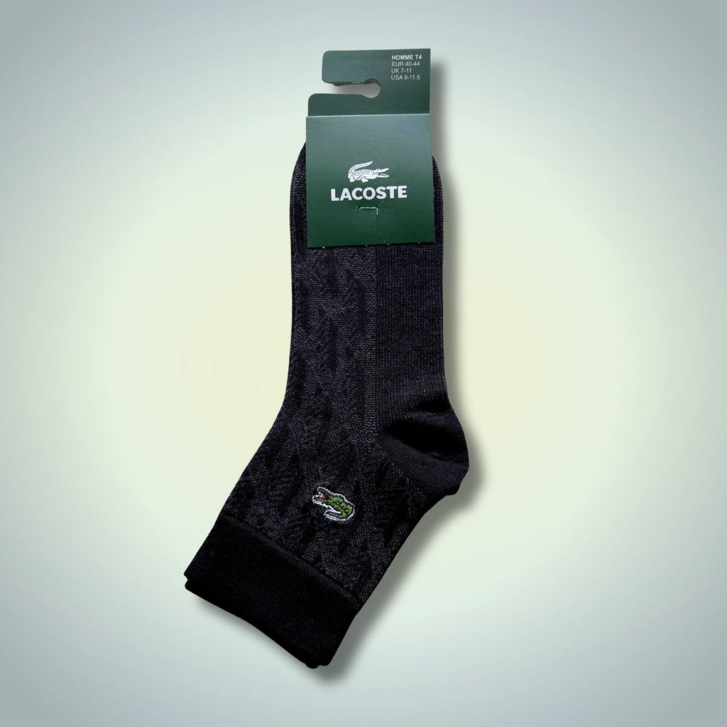Șosete Lacoste, 40-44. Negru, Jacquard. Calitate premium