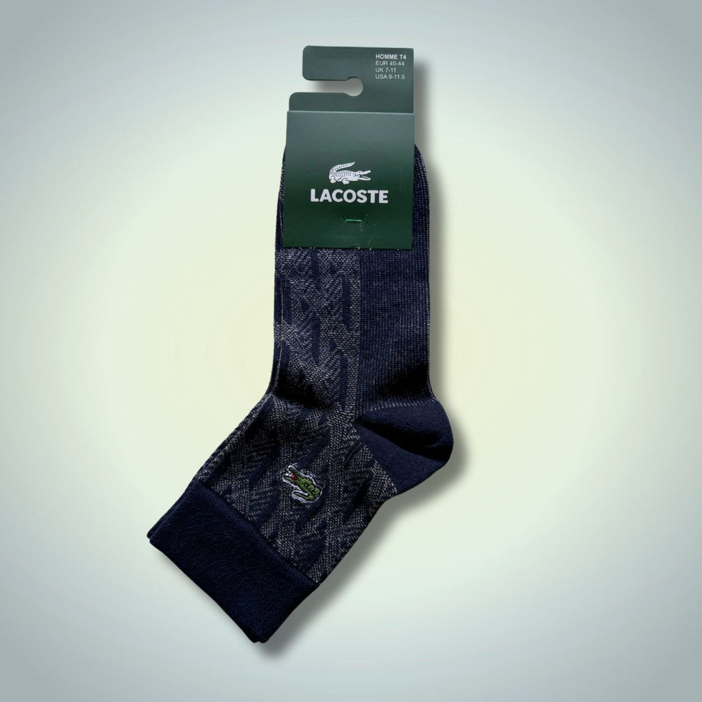 Șosete Lacoste, 40-44. Albastru închis, Jacquard. Calitate premium