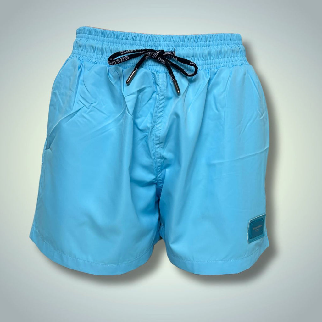 Pantaloni scurți de baie Dolce & Gabanna pentru bărbați. Albastru deschis. Calitate premium