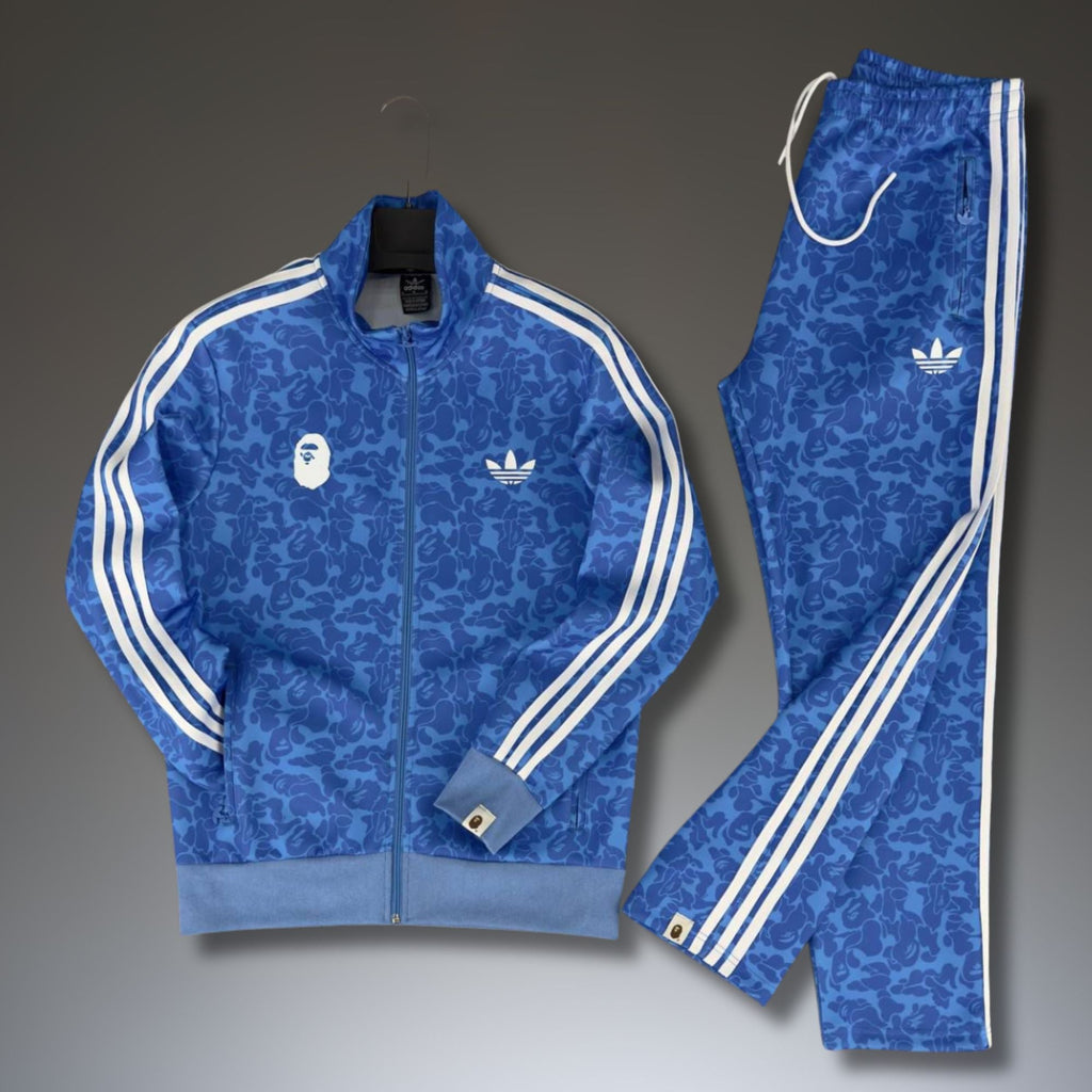 Adidas x A Bathing Ape trening bărbați, albastru. Calitate premium