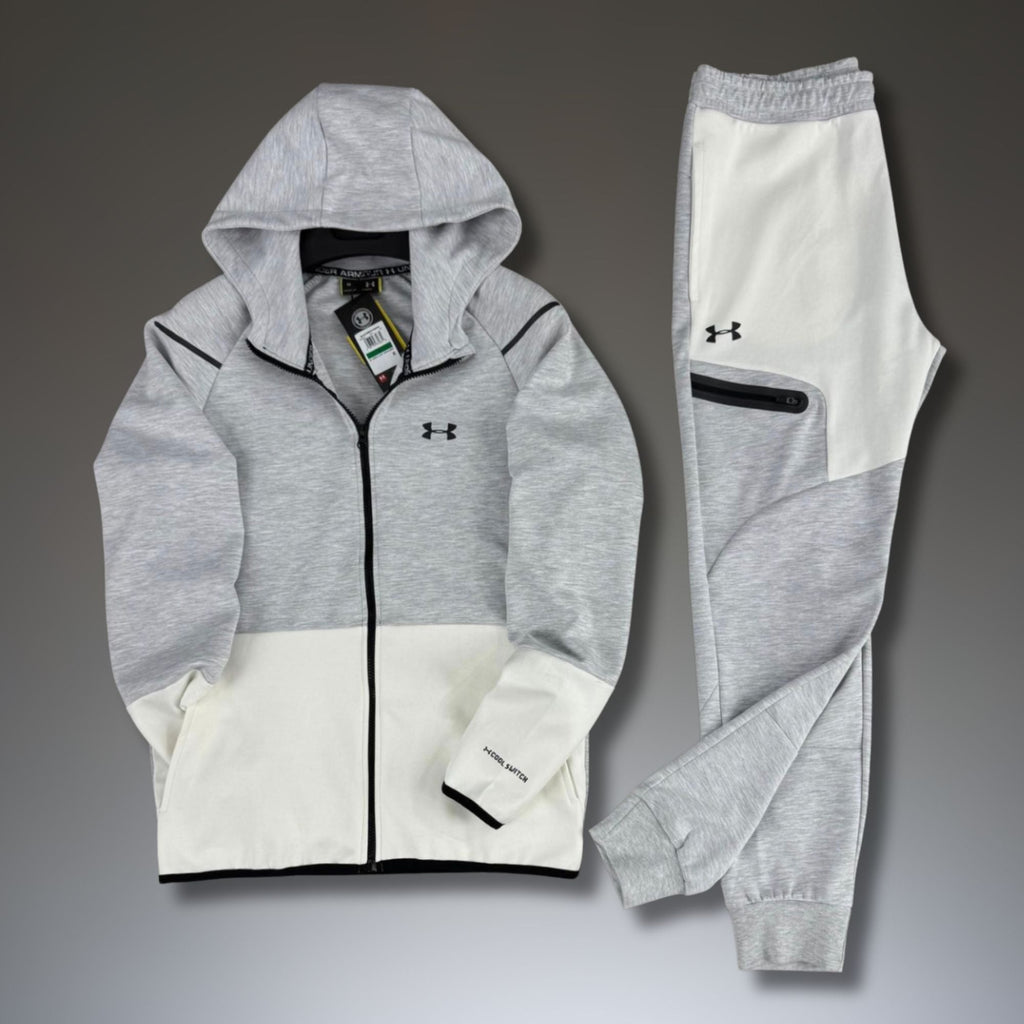 Trening Under Armour pentru bărbați. Gri clasic - Alb.