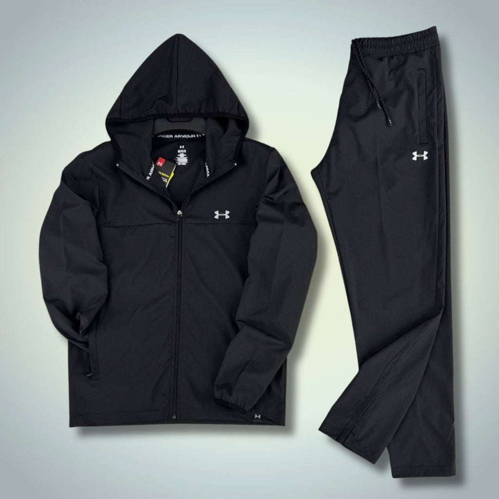 Under Armour trening sportiv bărbătesc impermeabil, negru, logo mare. Calitate Premium