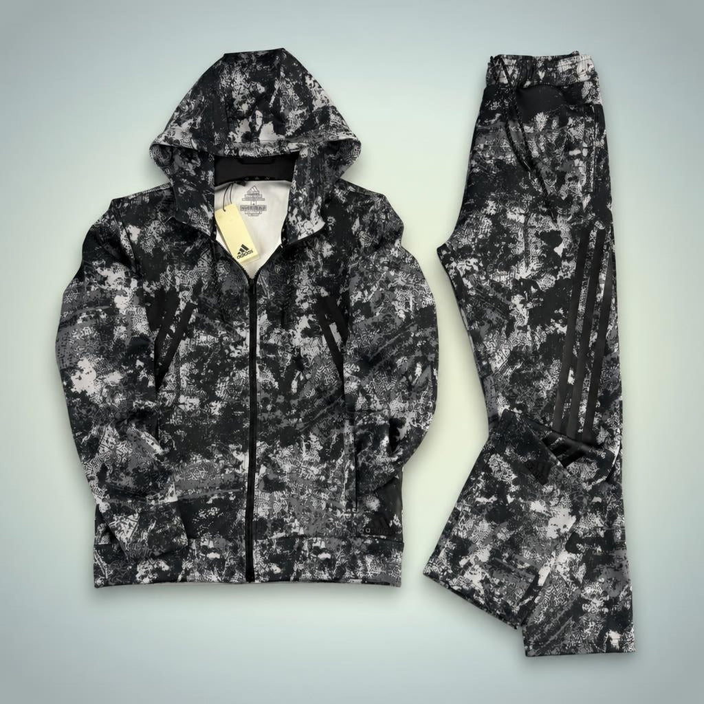 Adidas trening sportiv bărbătesc, model camuflaj, grafit. Calitate Premium