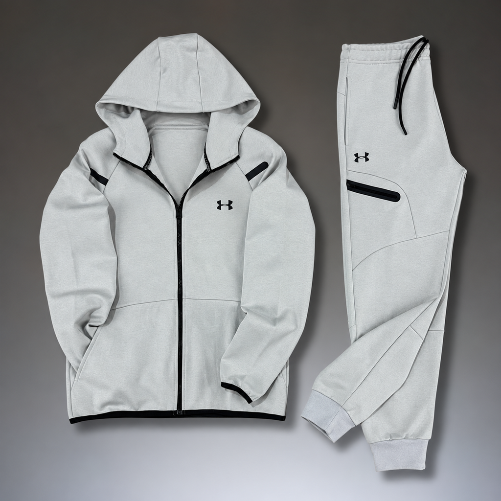 Under Armour trening sportiv bărbătesc cu detalii reflectorizante, gri deschis. Calitate Premium