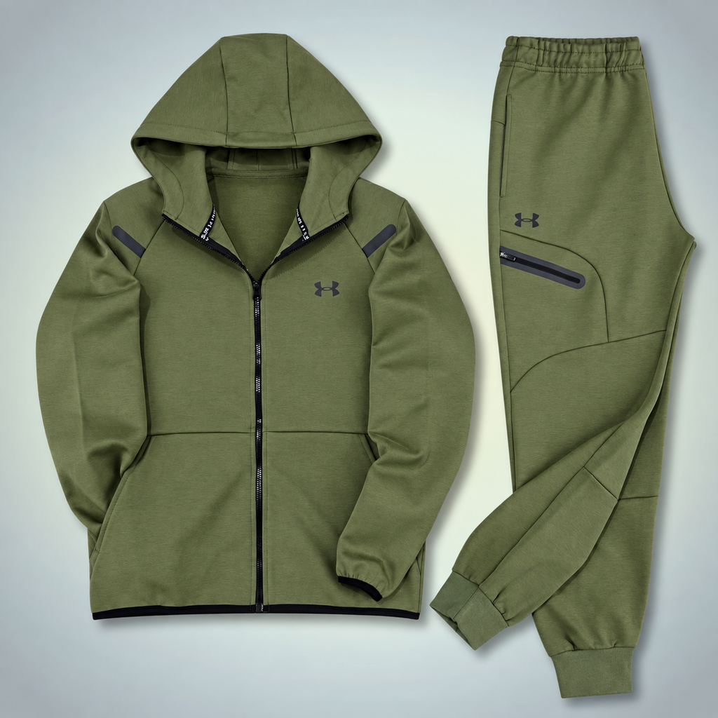 Under Armour trening sportiv bărbătesc cu detalii reflectorizante, oliv. Calitate Premium