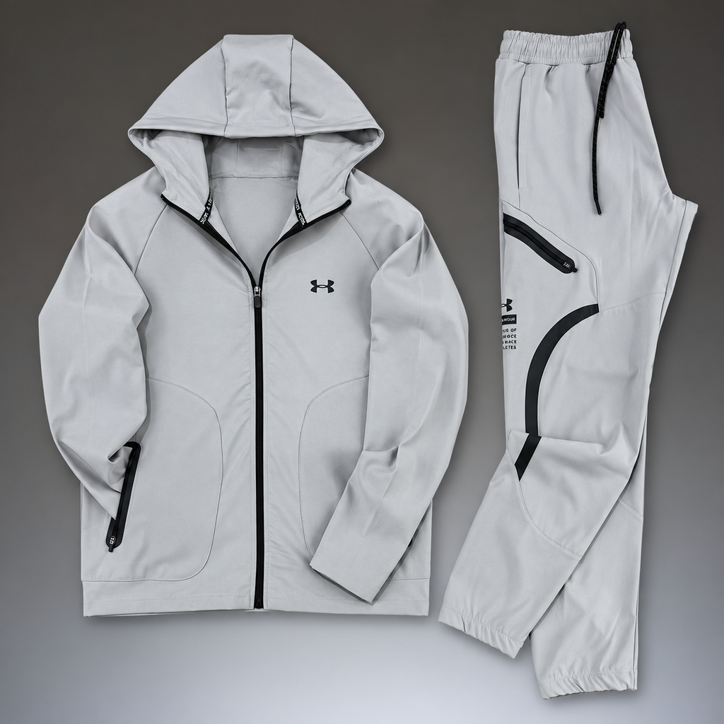 Under Armour trening bărbați impermeabil, gri deschis. Calitate Premium