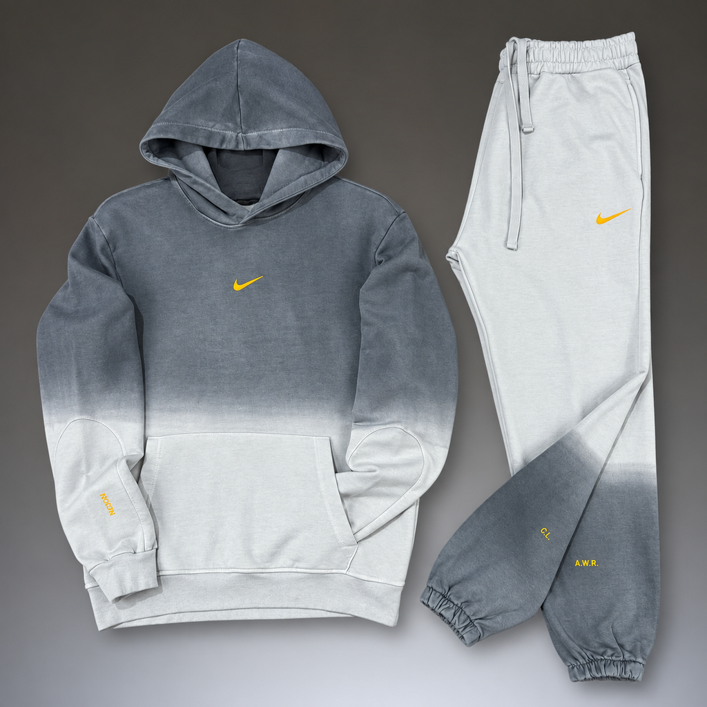 Nike Nocta trening sportiv bărbătesc, imprimeu degrade, alb - gri. Calitate Premium