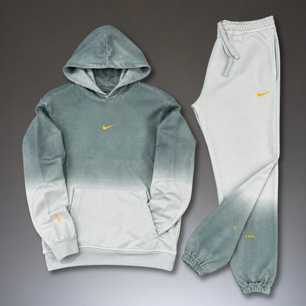 Nike Nocta trening sportiv bărbătesc, imprimeu degrade, alb - verde. Calitate Premium