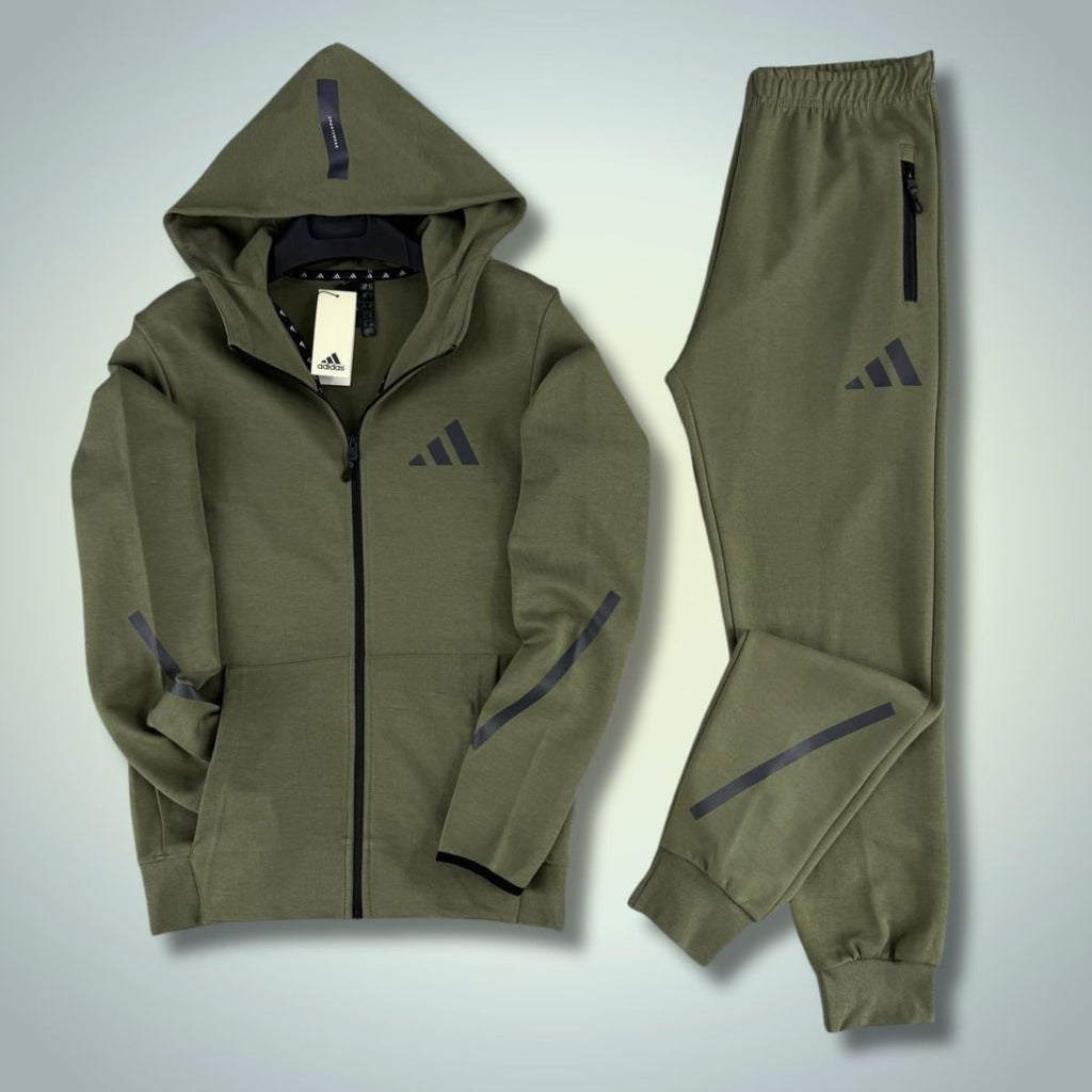 Adidas trening bărbați 2025, verde măsliniu. Calitate premium