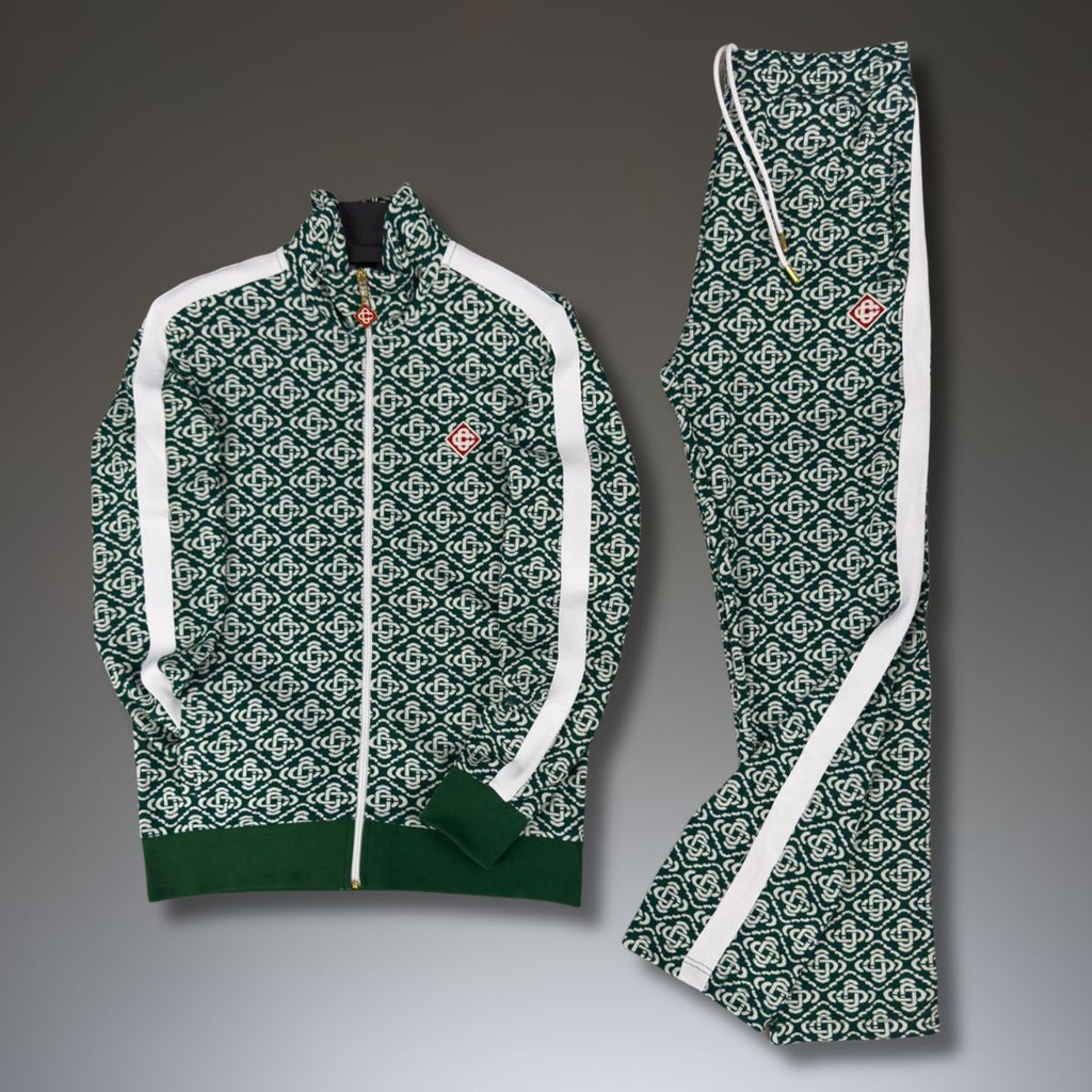Trening Casablanca pentru bărbați, Jacquard Monogram, verde. Calitate superioară