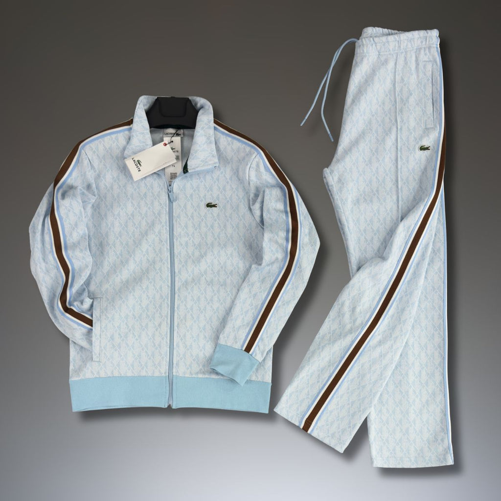 Trening Lacoste pentru bărbați, Jacquard Monogram, albastru deschis. Calitate premium