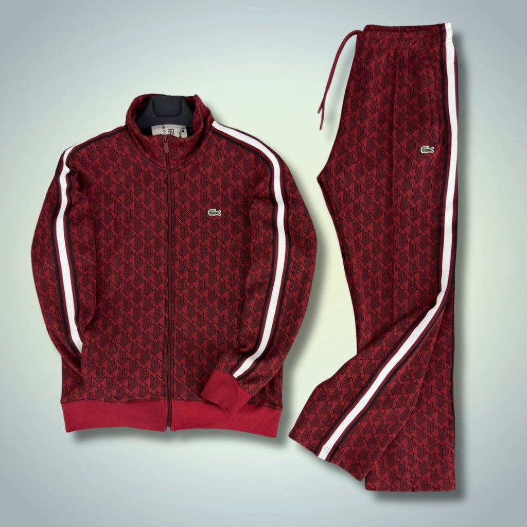 Lacoste trening bărbați Jacquard Monogram, roșu. Calitate premium
