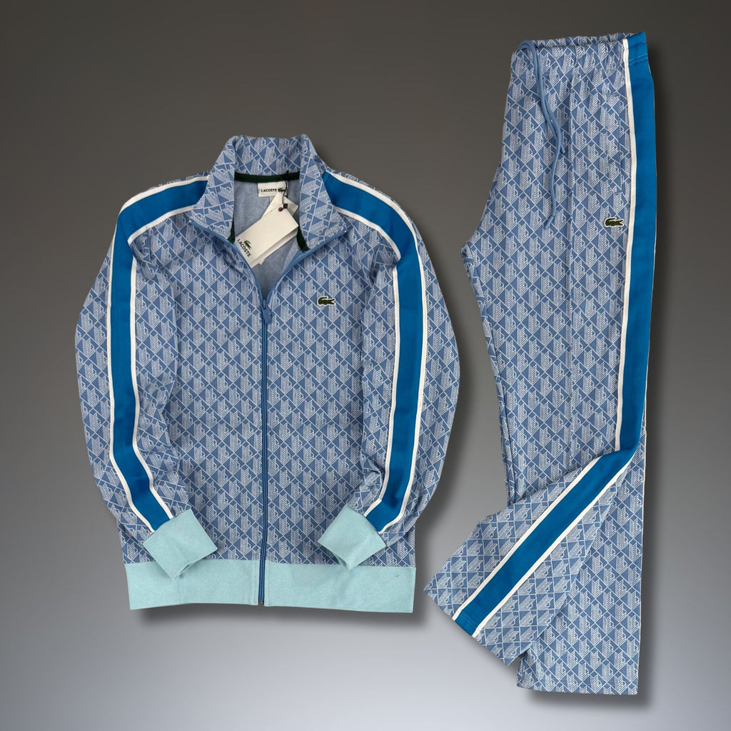 Trening bărbați Lacoste, Jacquard Monogram, albastru ocean. Model 2025. Calitate premium