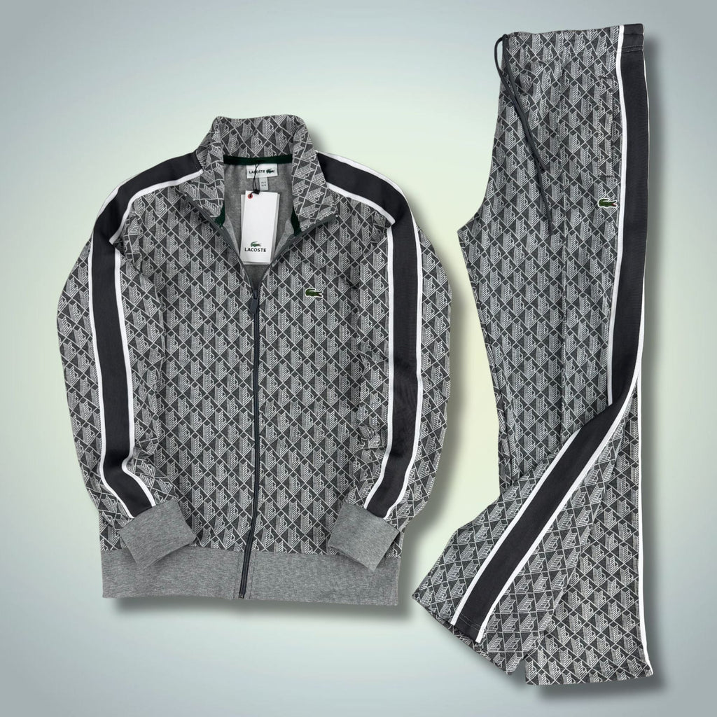 Trening bărbați Lacoste, Jacquard Monogram, grafit. Model 2025. Calitate premium