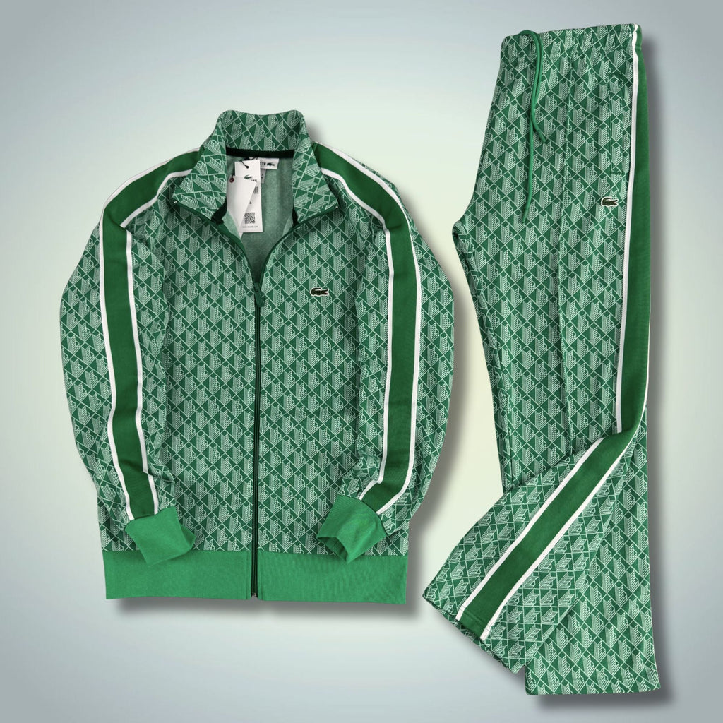 Trening bărbați Lacoste, Jacquard Monogram, verde. Model 2025. Calitate premium