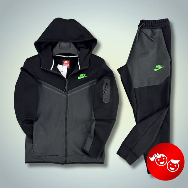 Nike Tech Fleece set sport pentru copii, negru-gri grafit. Premium calitate