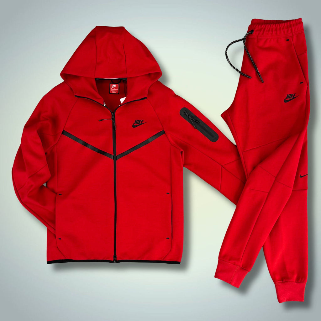 Trening bărbați Nike Tech Fleece, roșu. Model 2024. Calitate premium