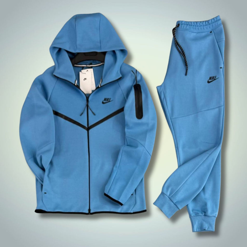 Trening bărbați Nike Tech Fleece, albastru, model 2024, calitate premium