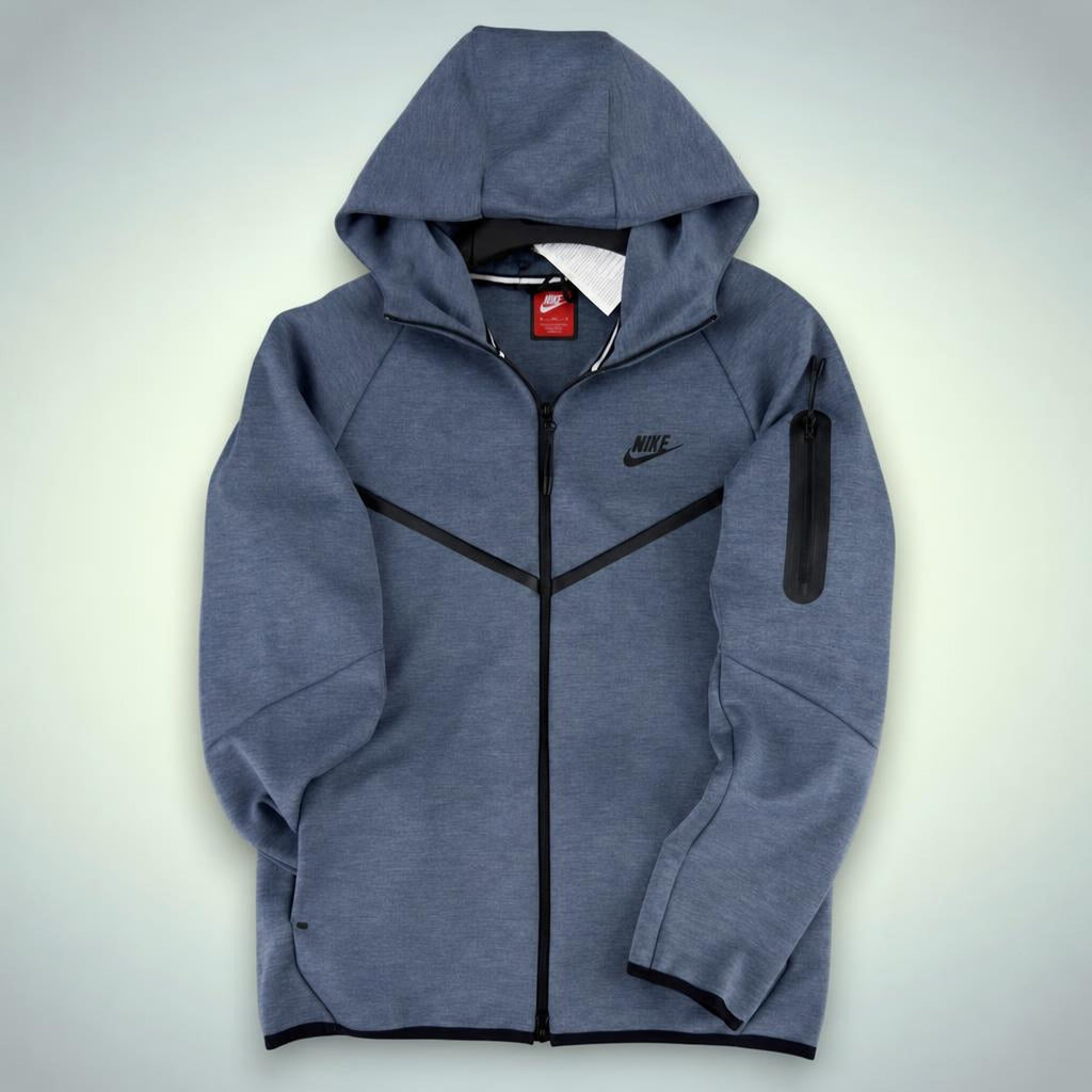 Nike Tech Fleece hanorac pentru bărbați, albastru oțel. Model 2024. Premium calitate