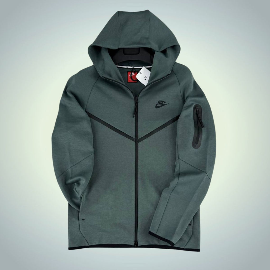 Bluza bărbați Nike Tech Fleece, verde salvie. Model 2024. Calitate premium
