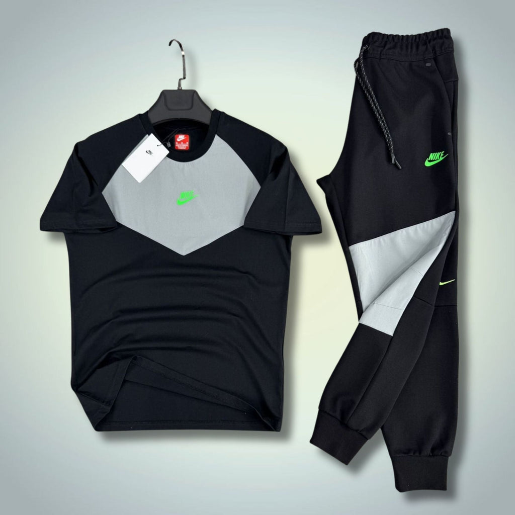 Nike Tech Fleece trening vară bărbați, negru-gri. 2026. Calitate Premium