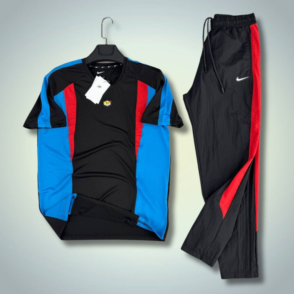 Nike TN trening vară bărbați, negru-albastru. Calitate Premium