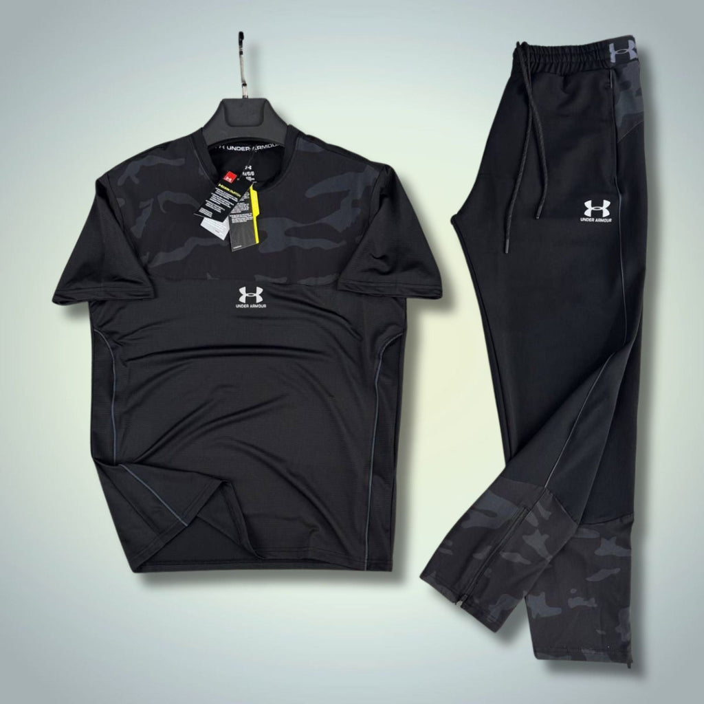 Under Armour trening bărbați impermeabil, negru-camuflaj. Calitate Premium