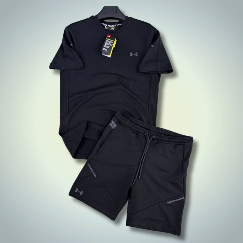 Under Armour set sport bărbătesc scurt, negru. Calitate premium