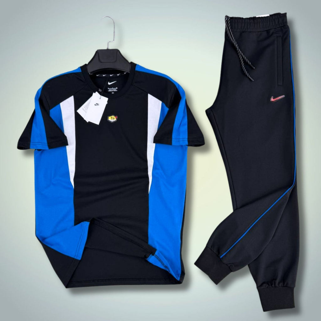 Nike TN set sport bărbătesc de vară, albastru închis. Calitate premium