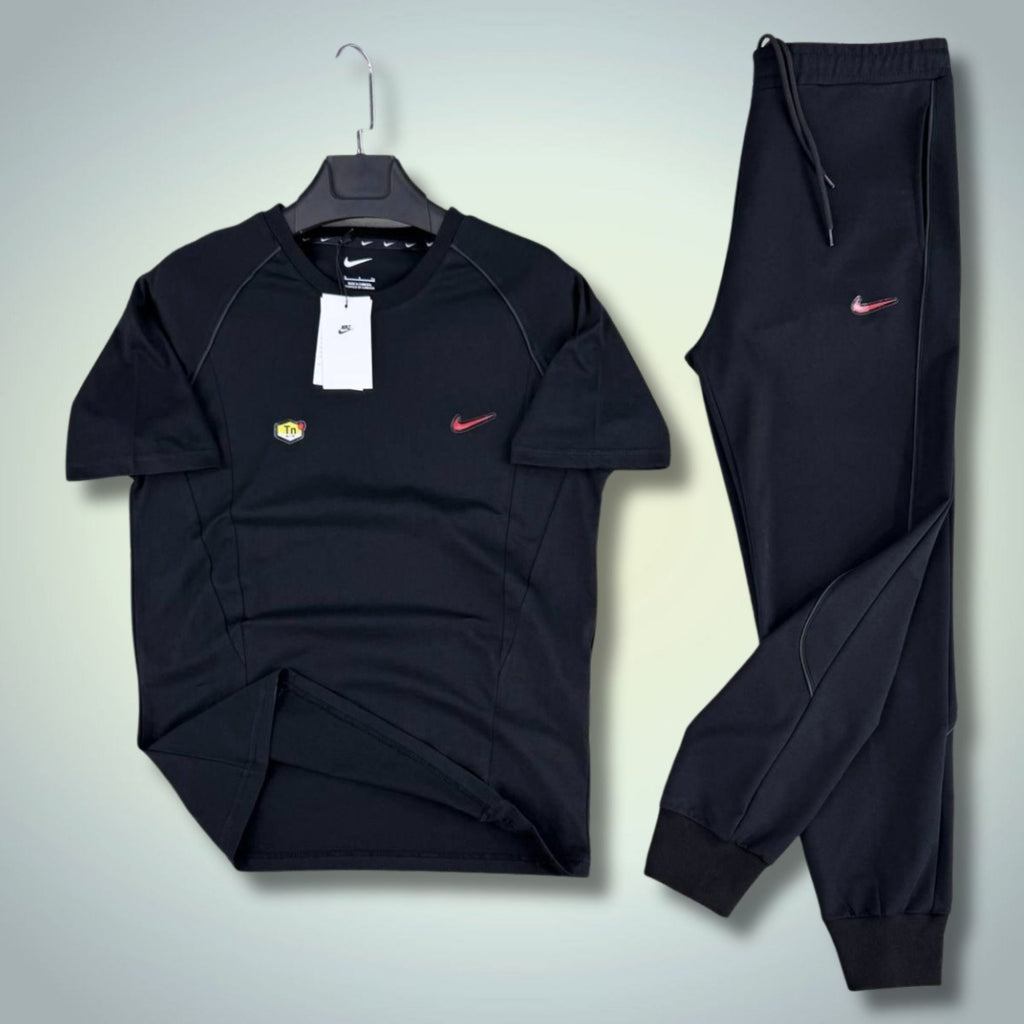 Nike TN set sport bărbătesc de vară, negru. Calitate premium