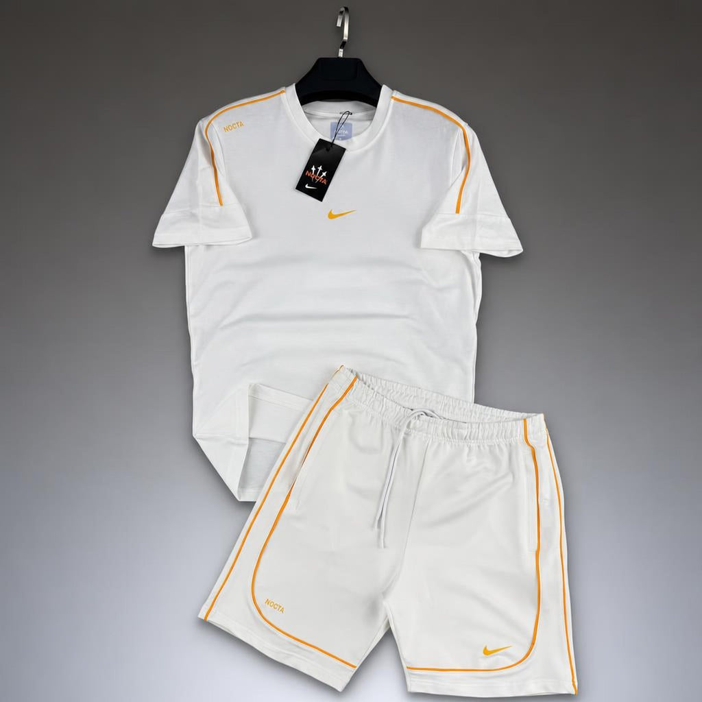 Nike Nocta set sport scurt pentru bărbați, alb. Premium calitate