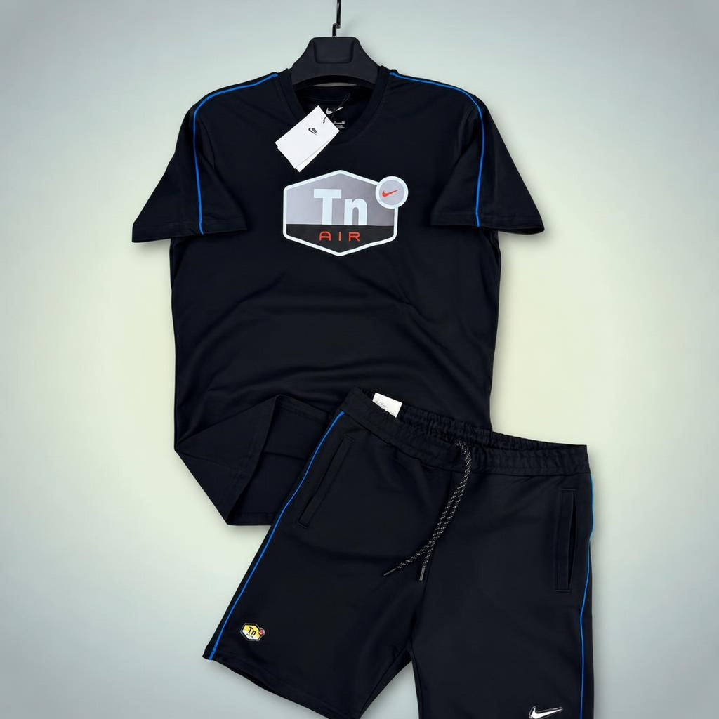 Nike TN Big Logo set sport scurt pentru bărbați, negru. Premium calitate