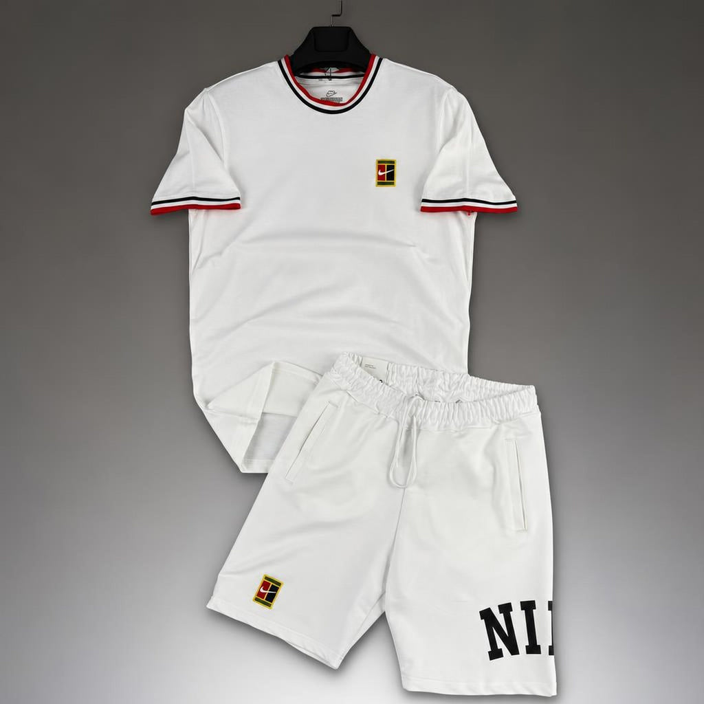 Nike Tennis set sport scurt pentru bărbați, alb. Premium calitate