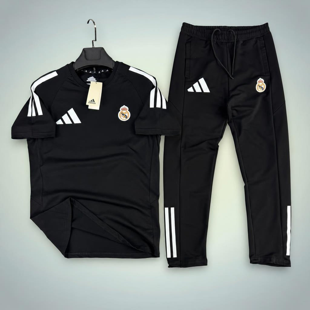 Adidas Real Madrid trening de vară pentru bărbați, negru. Calitate premium