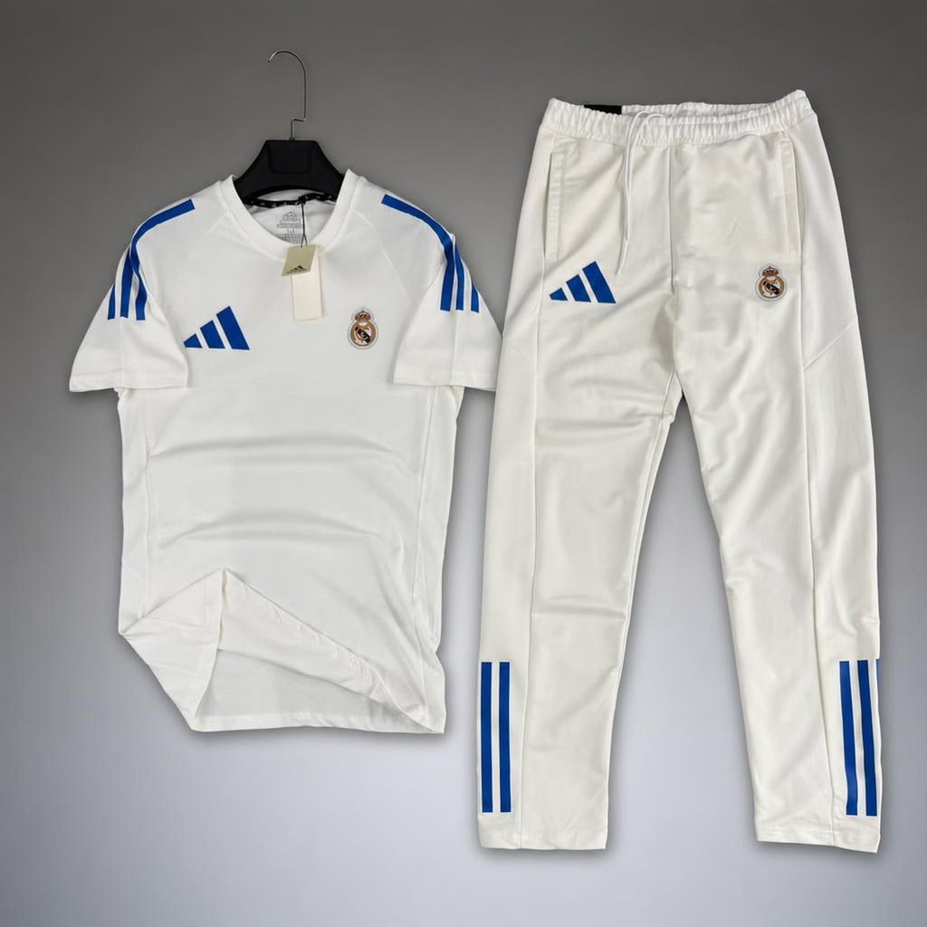 Adidas Real Madrid trening de vară pentru bărbați, alb. Calitate premium