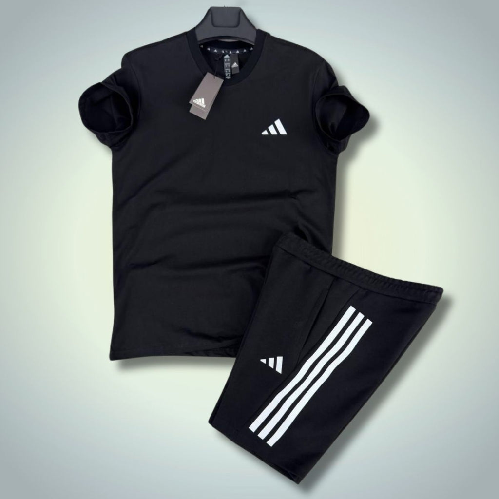 Set cu pantaloni scurți pentru bărbați  Adidas, Basic, negru. Calitate premium