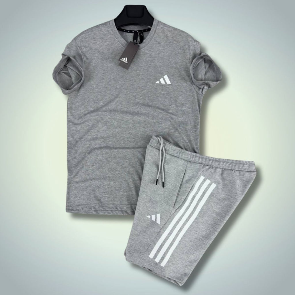 Set cu pantaloni scurți pentru bărbați  Adidas, Basic, gri clasic. Calitate premium