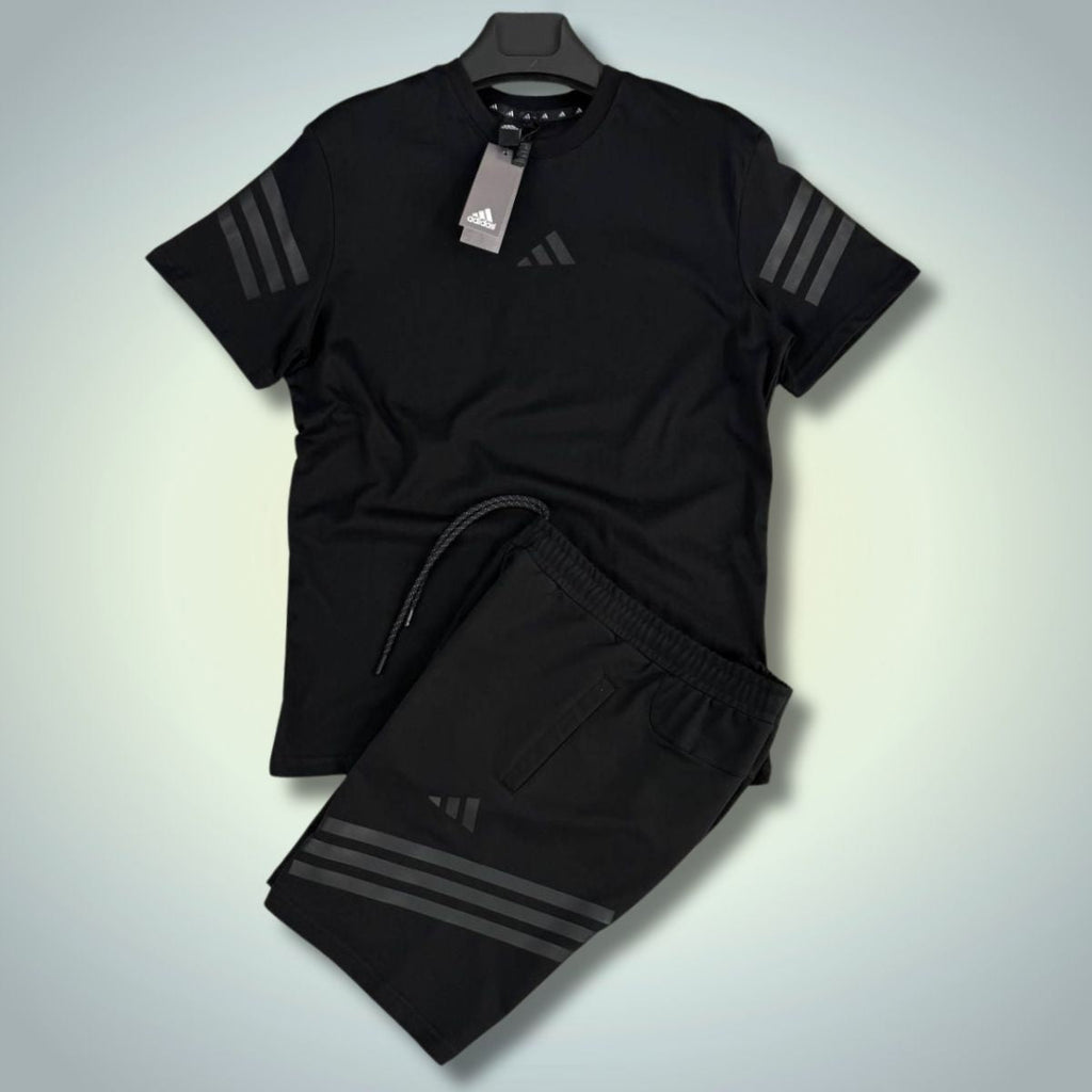 Set cu pantaloni scurți pentru bărbați  Adidas, negru. Model 2025. Calitate premium