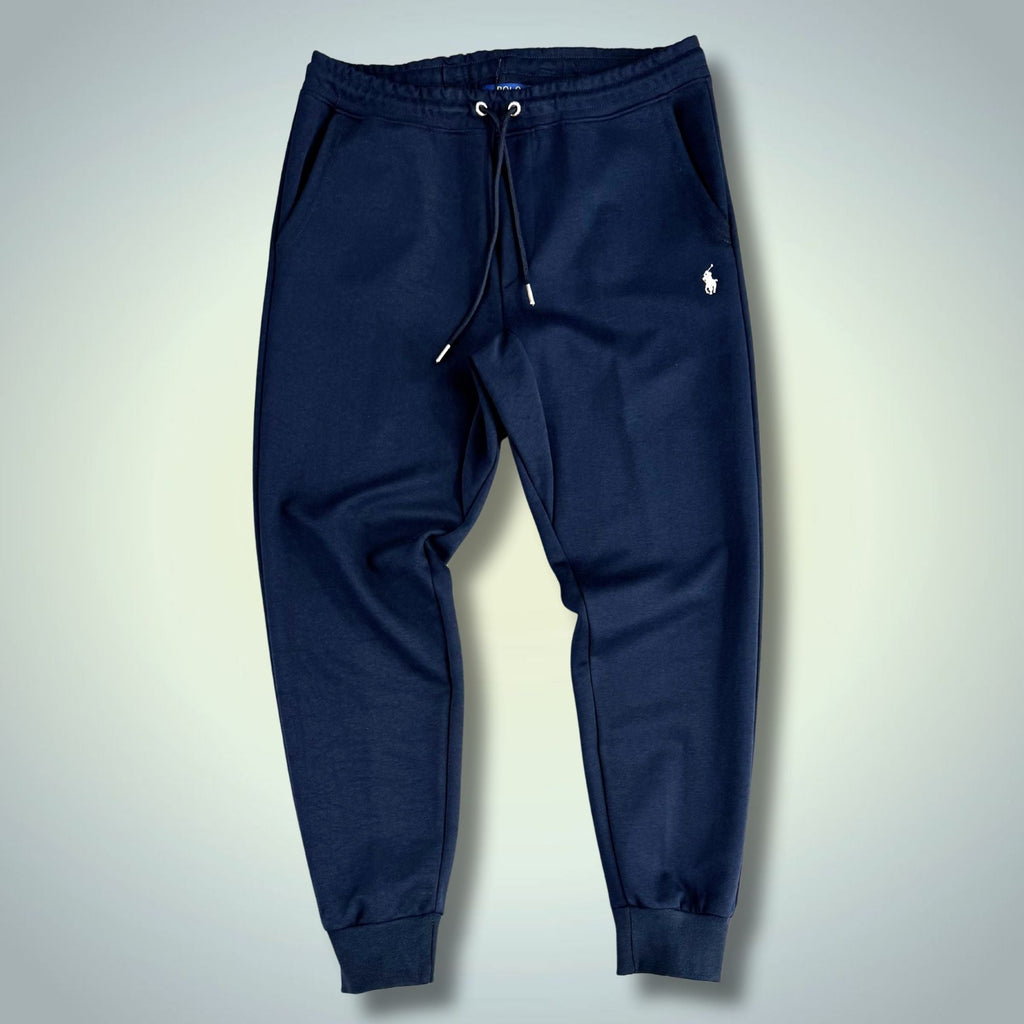 Joggeri Ralph Lauren. Albastru închis, Logo alb.