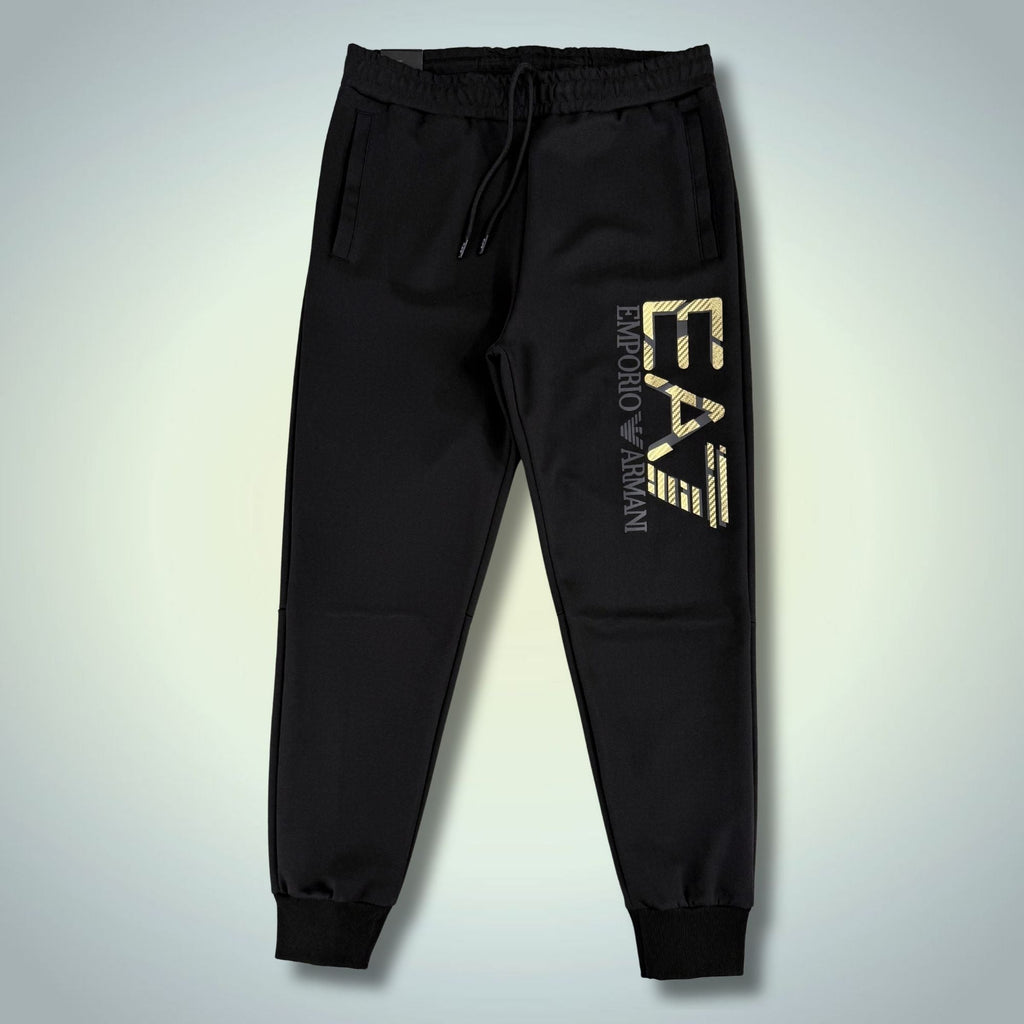 EA7 pantaloni sport bărbătești, negri. Calitate premium