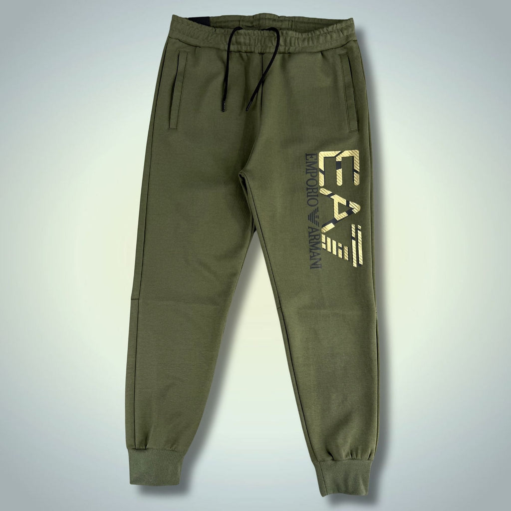 EA7 pantaloni sport bărbătești, verzi. Calitate premium