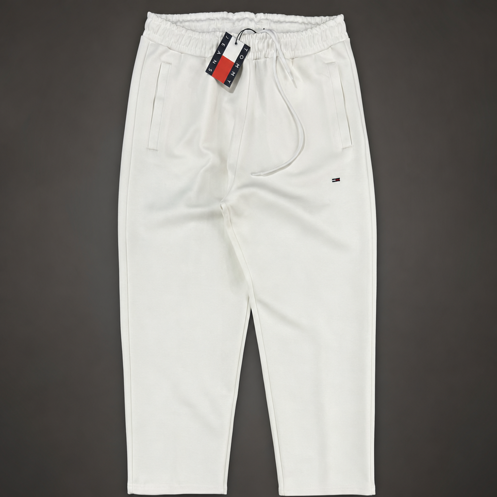 Tommy Hilfiger Classic pantaloni de trening pentru bărbați, alb. Calitate premium