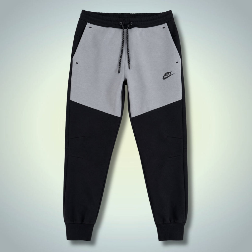 Nike Tech Fleece pantaloni de trening pentru bărbați, negru - gri. Calitate premium