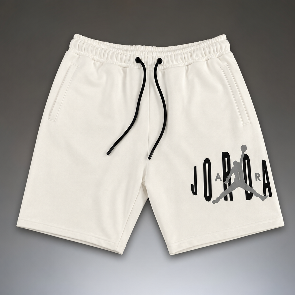 Air Jordan Fleece pantaloni scurți sport pentru bărbați, alb. Premium calitate