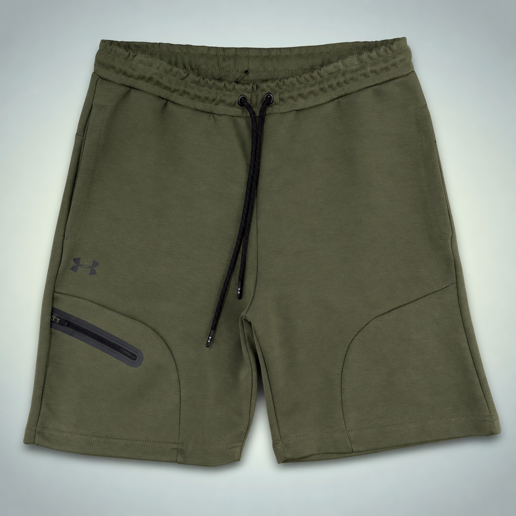 Under Armour Fleece pantaloni scurți sport pentru bărbați, verde măslin. Premium calitate