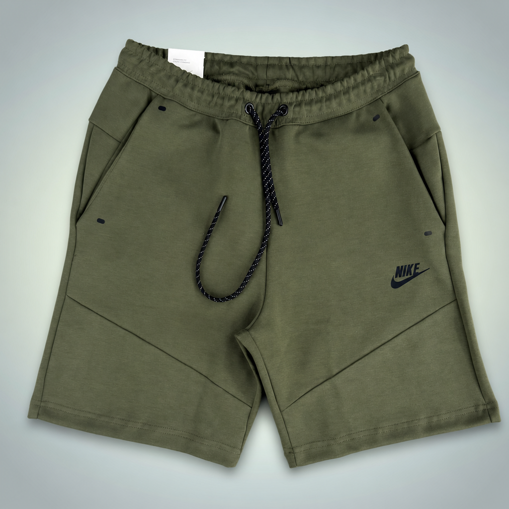 Nike Tech Fleece pantaloni scurți sport pentru bărbați, verde măslin. Premium calitate