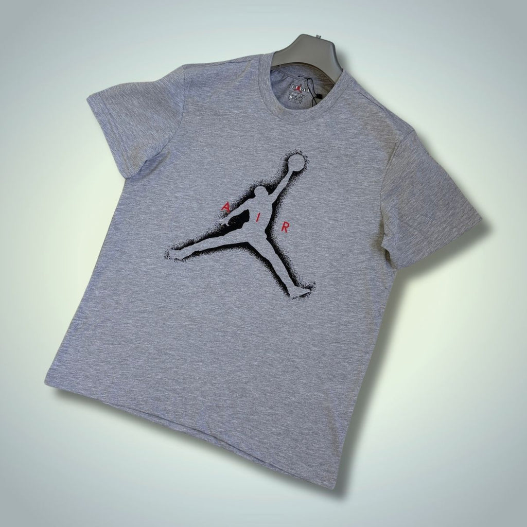 Tricou Jordan clasic gri pentru bărbați, logo mare. Calitate premium